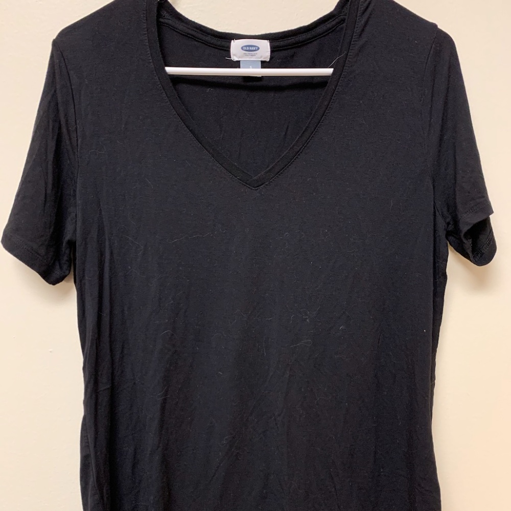 Plain Black U-Neck Old Navy Shirt
